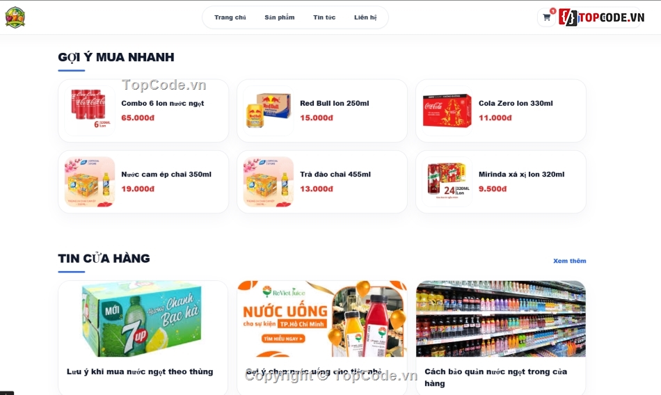 nước ngọt,web bán nước ngọt,Website bán hàng